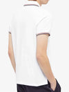 Logo Patch Short Sleeve Polo Optical White - MONCLER - BALAAN 5