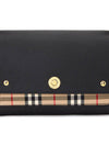 Leather and Vintage Check Note Crossbody Bag Black - BURBERRY - BALAAN 9