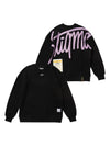 Title Oversized Crew Neck Sweatshirt Black - STIGMA - BALAAN 1