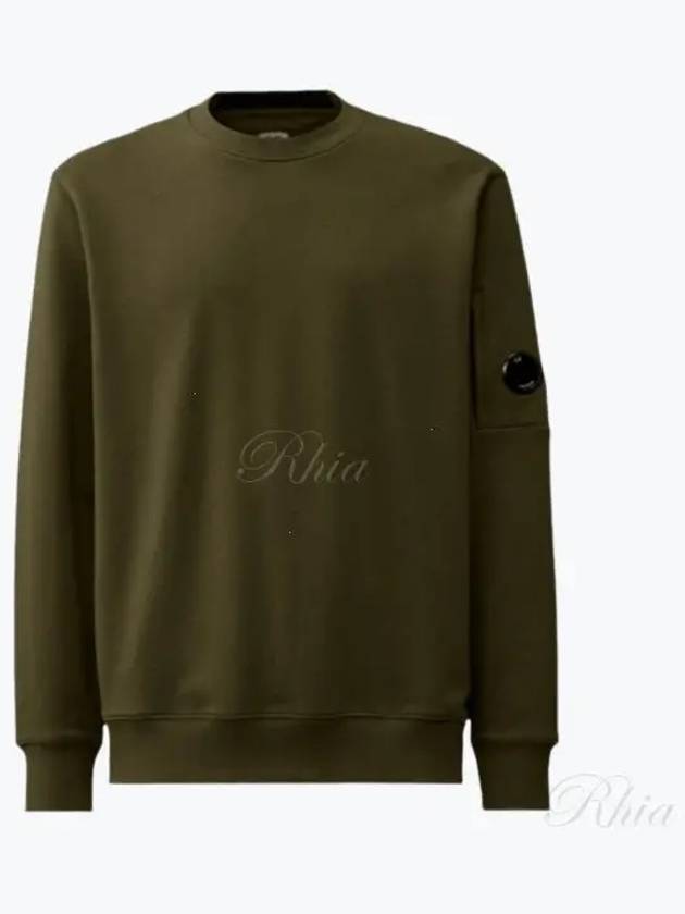 Diagonal Raised Fleece Lens Sweatshirt Ivy Green - CP COMPANY - BALAAN 2