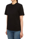 Logo Crew Neck Short Sleeve T-Shirt Black - SALVATORE FERRAGAMO - BALAAN 3