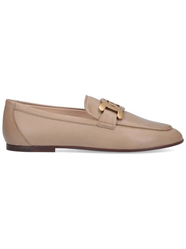 Kate Metal Logo Leather Loafers Beige - TOD'S - BALAAN 2