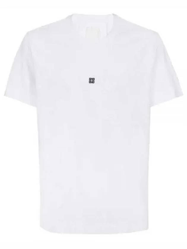 Embroidered Logo Jersey Short Sleeve T-shirt White - GIVENCHY - BALAAN 2