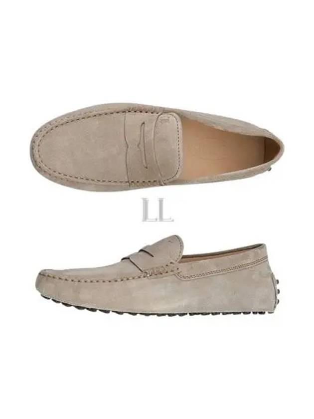 Men's Suede Gommino Driving Shoes Beige - TOD'S - BALAAN 2