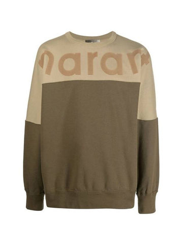 Howley Logo Two-Tone Sweatshirt Khaki - ISABEL MARANT - BALAAN 1