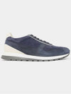 Suede Low Top Sneakers Blue - BRUNELLO CUCINELLI - BALAAN 4