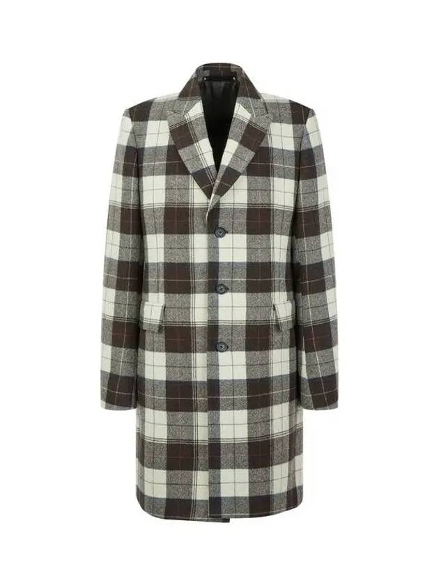 Check pattern wool overcoat dark brown 270608 - PAUL SMITH - BALAAN 1