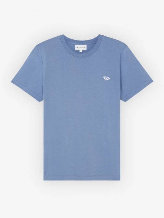 Baby Fox Regular Fit T Shirt Short Sleeve Blue Women s - MAISON KITSUNE - BALAAN 1