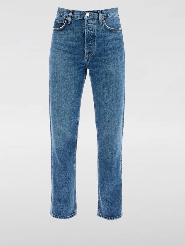 Boyfriend High-Waist Denim Straight Jeans Blue - AGOLDE - BALAAN 5