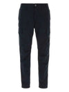 Compass Badge Gabardine Cargo Straight Pants Navy - STONE ISLAND - BALAAN 3