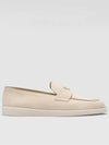 Triangle Logo Suede Loafers Beige - PRADA - BALAAN 3