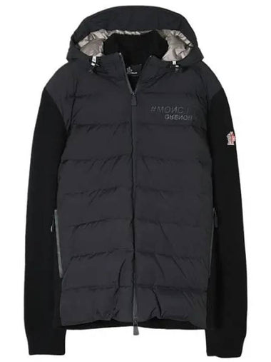 Logo patch padded wool cardigan jacket - MONCLER - BALAAN 1