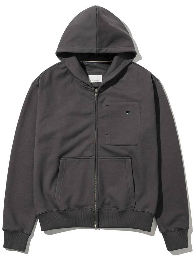 Heavy hooded zip-up gray - UJBECOMING - BALAAN 2