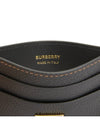 Grainy TB Logo Calfskin Card Wallet Black - BURBERRY - BALAAN 7