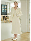 Women's Pencey Tweed Puff Jacket Cream - MICANE - BALAAN 5