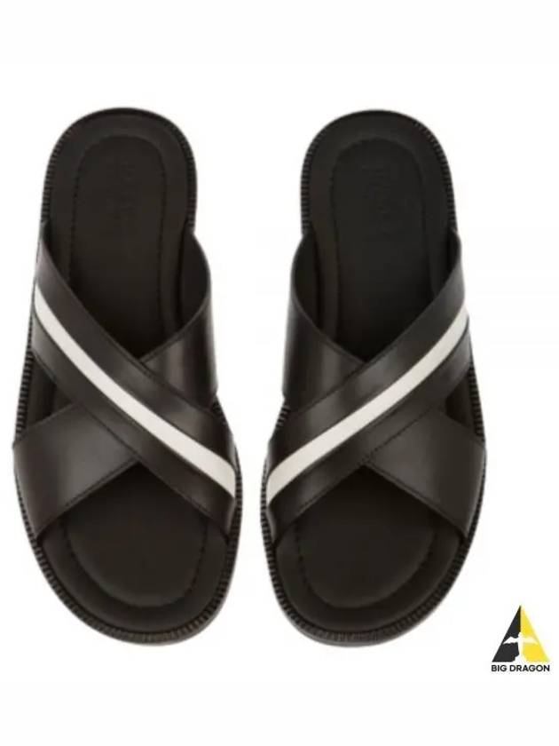 Jabir Stripe Detail Slippers 60266724044 F000 Black - BALLY - BALAAN 2