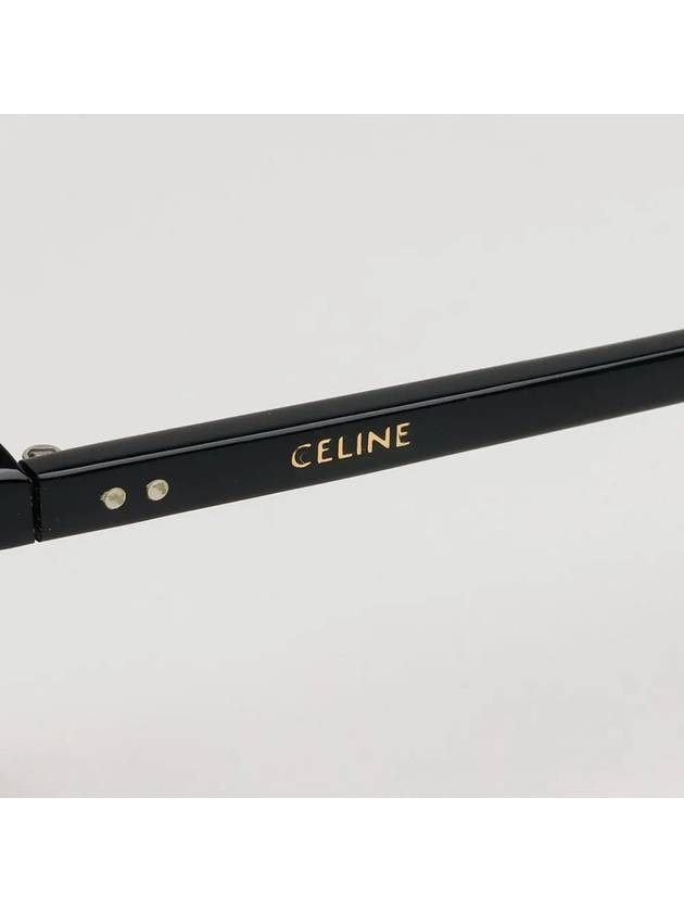 Glasses frame CL50089I 001 black horn rim square overfit - CELINE - BALAAN 5