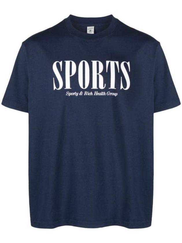 Common Sports Short Sleeve T-Shirt Navy - SPORTY & RICH - BALAAN 2