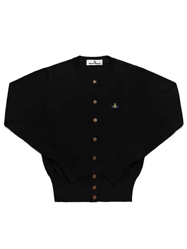 Logo Patch Cardigan Black - VIVIENNE WESTWOOD - BALAAN 5