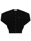 Logo Patch Cardigan Black - VIVIENNE WESTWOOD - BALAAN 3