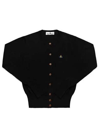 Logo Patch Cardigan Black - VIVIENNE WESTWOOD - BALAAN 2