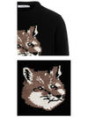 Men's Big Fox Head Classic Pullover Wool Knit Top Black - MAISON KITSUNE - BALAAN 7