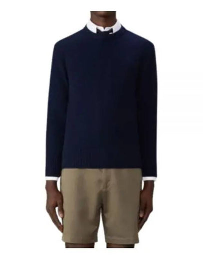 Arm Band Merino Wool Pique Knit Top Navy - THOM BROWNE - BALAAN 2