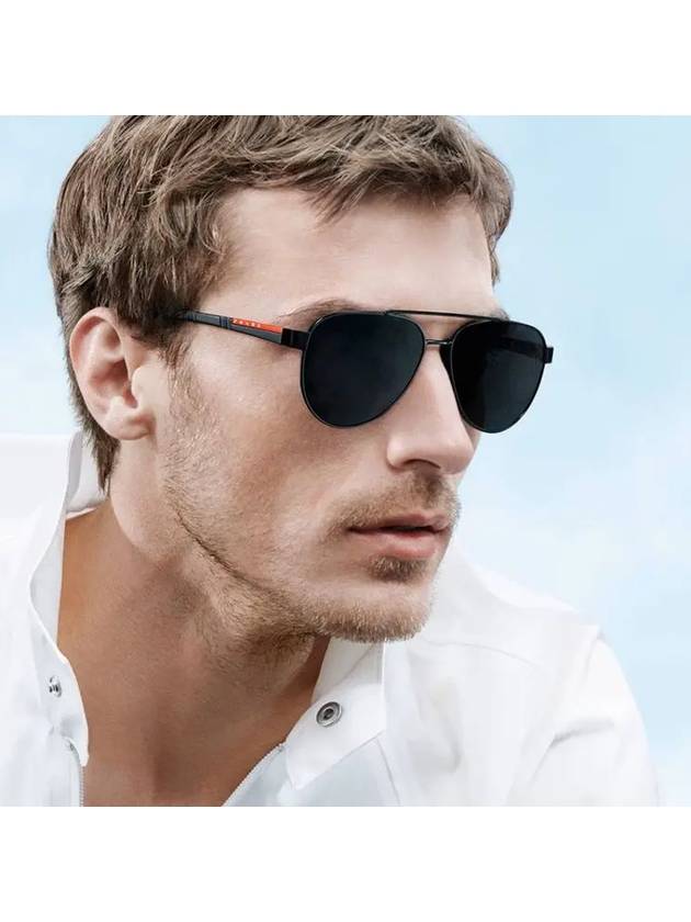 Eyewear Logo Polarized Sunglasses Black Grey - PRADA - BALAAN 2