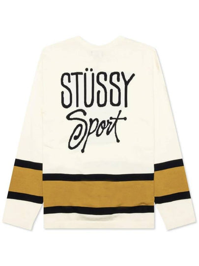 24SS Knit Hockey Sweater Natural 117211 NATURAL - STUSSY - BALAAN 2