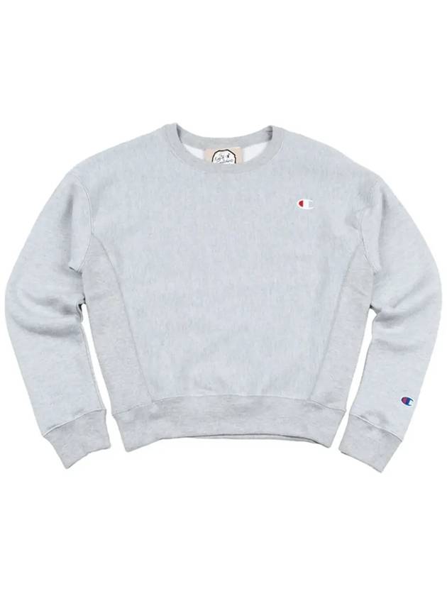 Reverse Weave C Small Logo Crewneck Sweatshirt Oxford Grey - CHAMPION - BALAAN 6