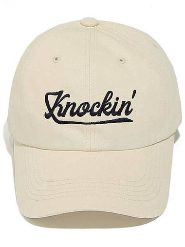 Knockin Logo BB Ball Cap Ivory - OGARP - BALAAN 1