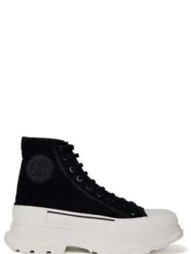 Shearling Tread Slick High Top Sneakers Black - ALEXANDER MCQUEEN - BALAAN 2