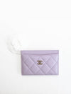 Classic card holder lilac gold plated caviar AP0213 B16718 NW784 - CHANEL - BALAAN 2