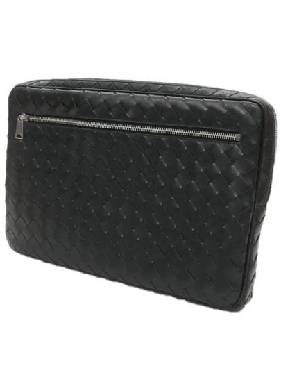 Intrecciato Zipper Leather Laptop Sleeve Black - BOTTEGA VENETA - BALAAN 2