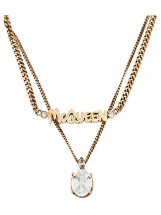 Graffiti Chain Necklace Gold - ALEXANDER MCQUEEN - BALAAN 2