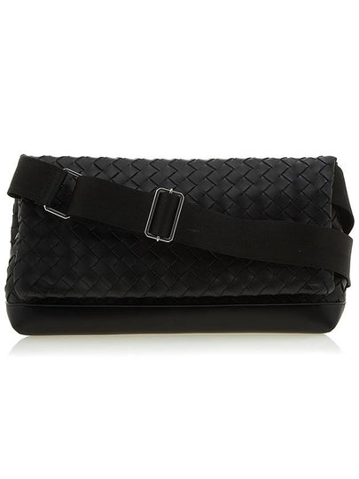 Classic Intrecciato Leather Medium Cross Bag Black - BOTTEGA VENETA - BALAAN 2