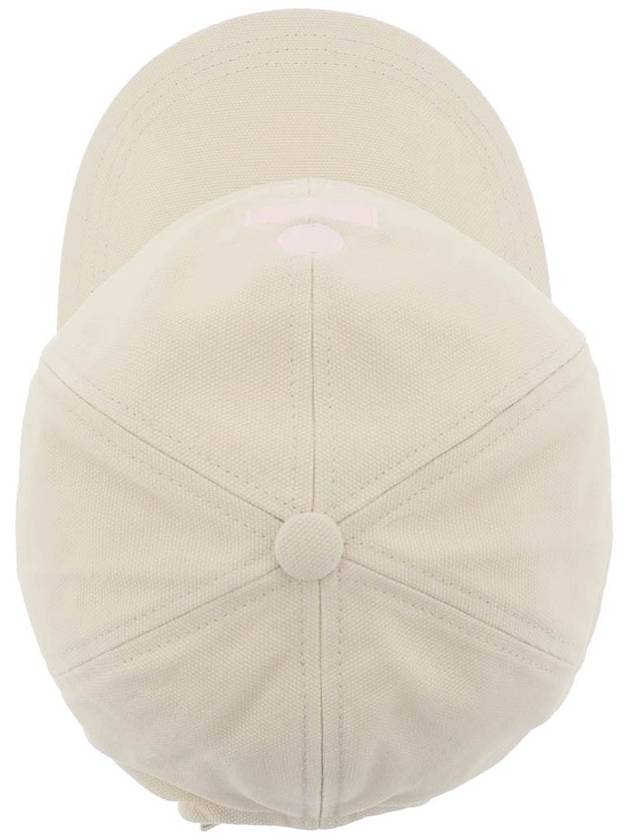 Tyron Logo Cotton Ball Cap Ecru Pink - ISABEL MARANT - BALAAN 3