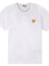 Women s Heart Wappen White Short Sleeve T Shirt AZ T215 051 4 - COMME DES GARCONS - BALAAN 3