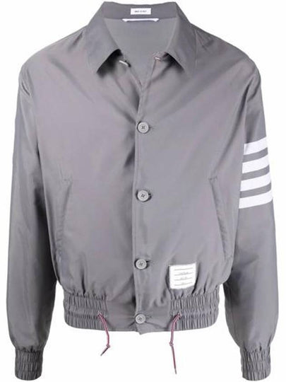 Solid Swim Tech 4-Bar Jacket Medium Grey - THOM BROWNE - BALAAN 2