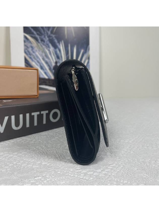 Twist Logo Epi Leather Compact Half Wallet Black - LOUIS VUITTON - BALAAN 4