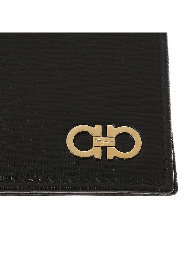 Gancini Half Wallet Black - SALVATORE FERRAGAMO - BALAAN 6