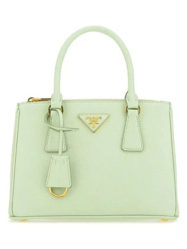 Galleria Saffiano Leather Small Tote Bag Aqua - PRADA - BALAAN 1