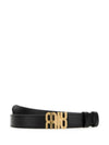 Logo Buckle Leather Belt Black - MIU MIU - BALAAN 1