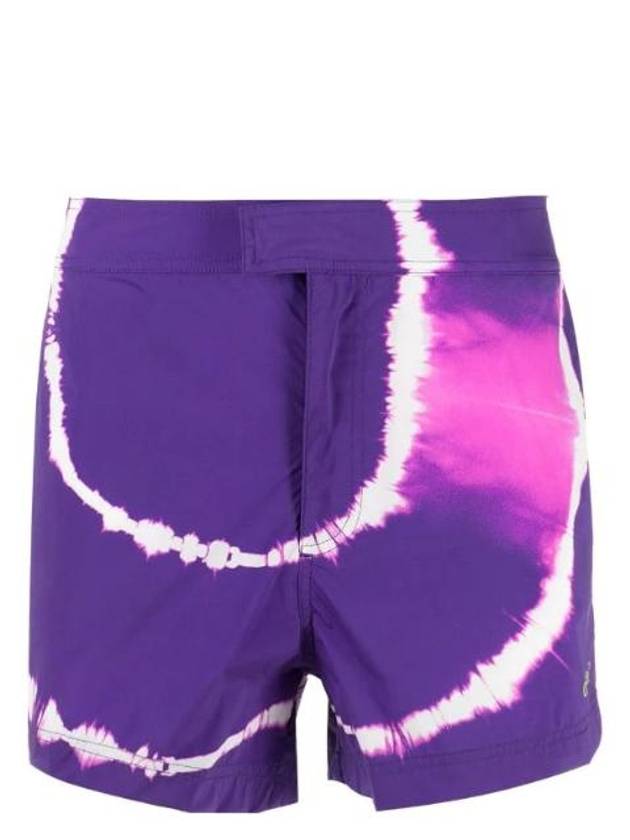 Tie-Dye Print Shorts Purple - OFF WHITE - BALAAN 1