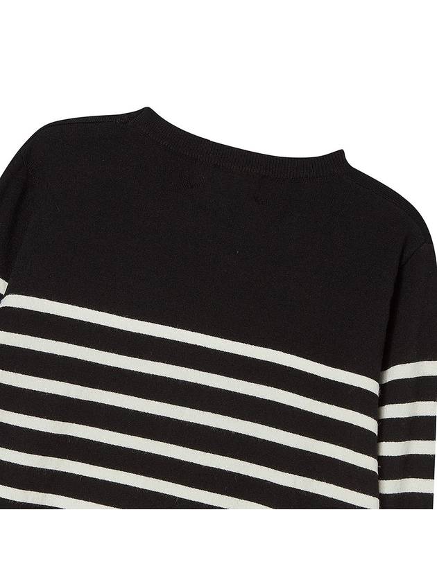 Stripe Round Neck Sweater Black - THE GREEN LAB - BALAAN 5