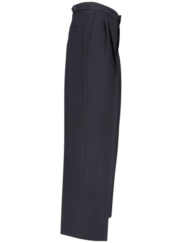 Wool Straight Pants Black - AMI - BALAAN 4