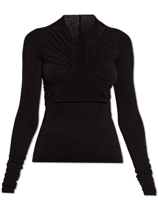 Rick Owens ‘Prong’ Draped Top, Women's, Black - RICK OWENS - BALAAN 1