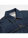 Trucker Cotton Denim Jacket Navy - CELINE - BALAAN 6