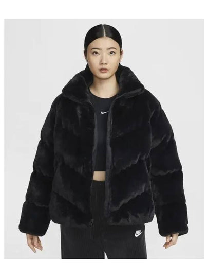 Sportswear Windpooper Oversized Fur Padding Black - NIKE - BALAAN 2