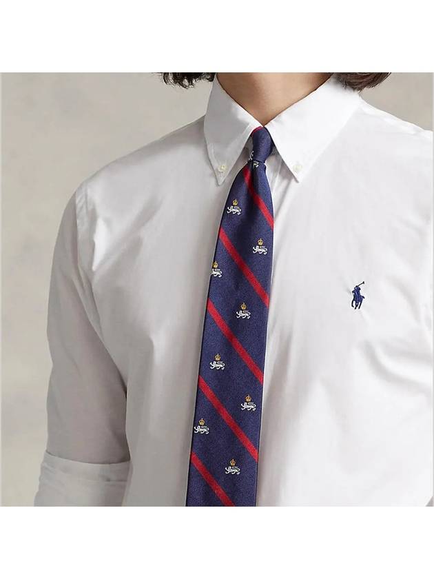 Embroidered Logo Long Sleeves Shirt White - POLO RALPH LAUREN - BALAAN 5